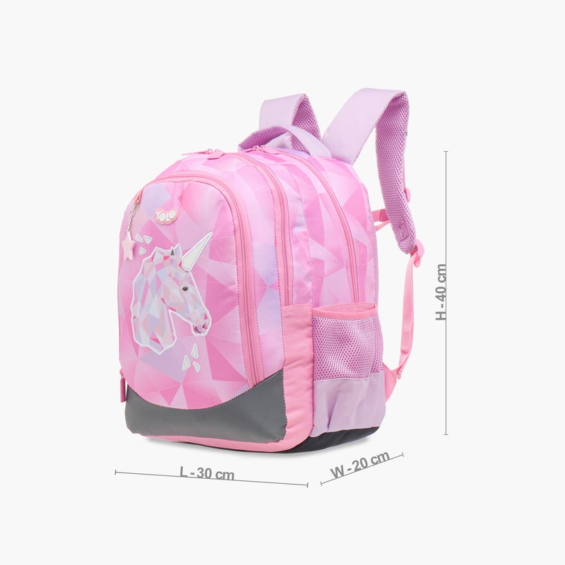 Yolo Unicorn Print Backpack for Girls - Image 2